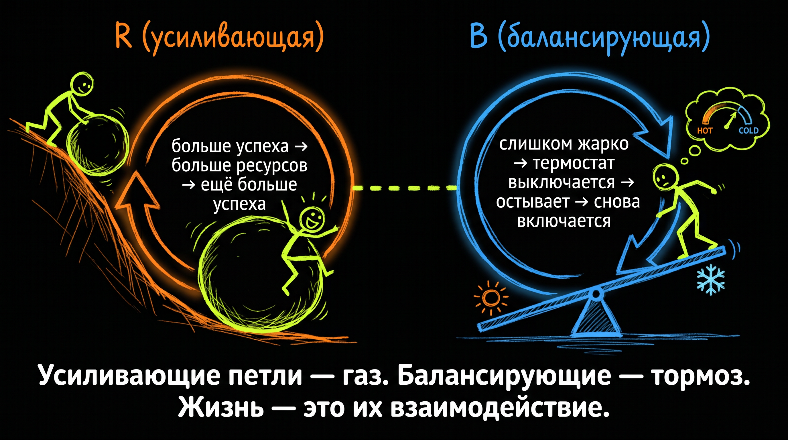 Петли обратной связи R и B